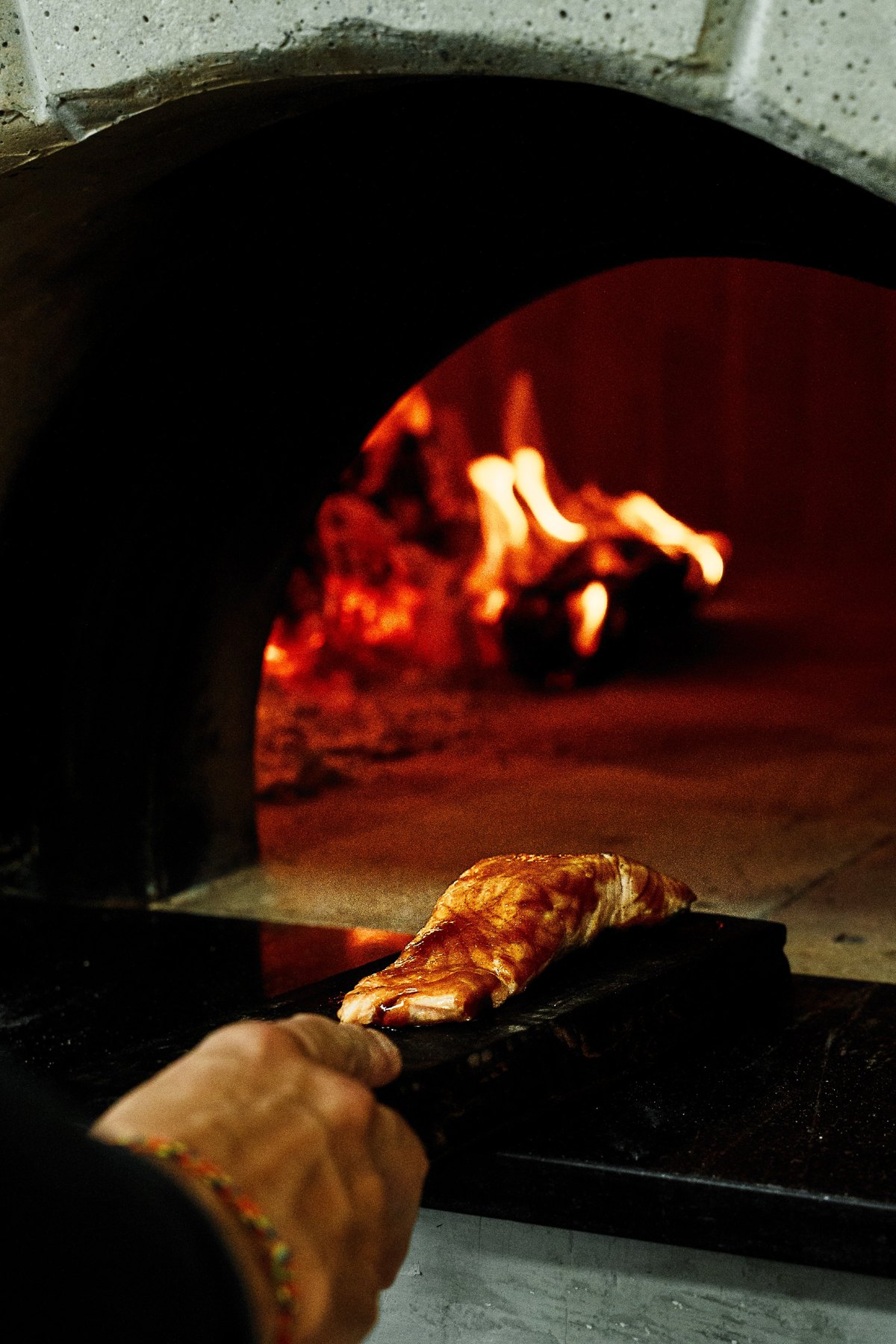 Wood-fired oven at ETNA