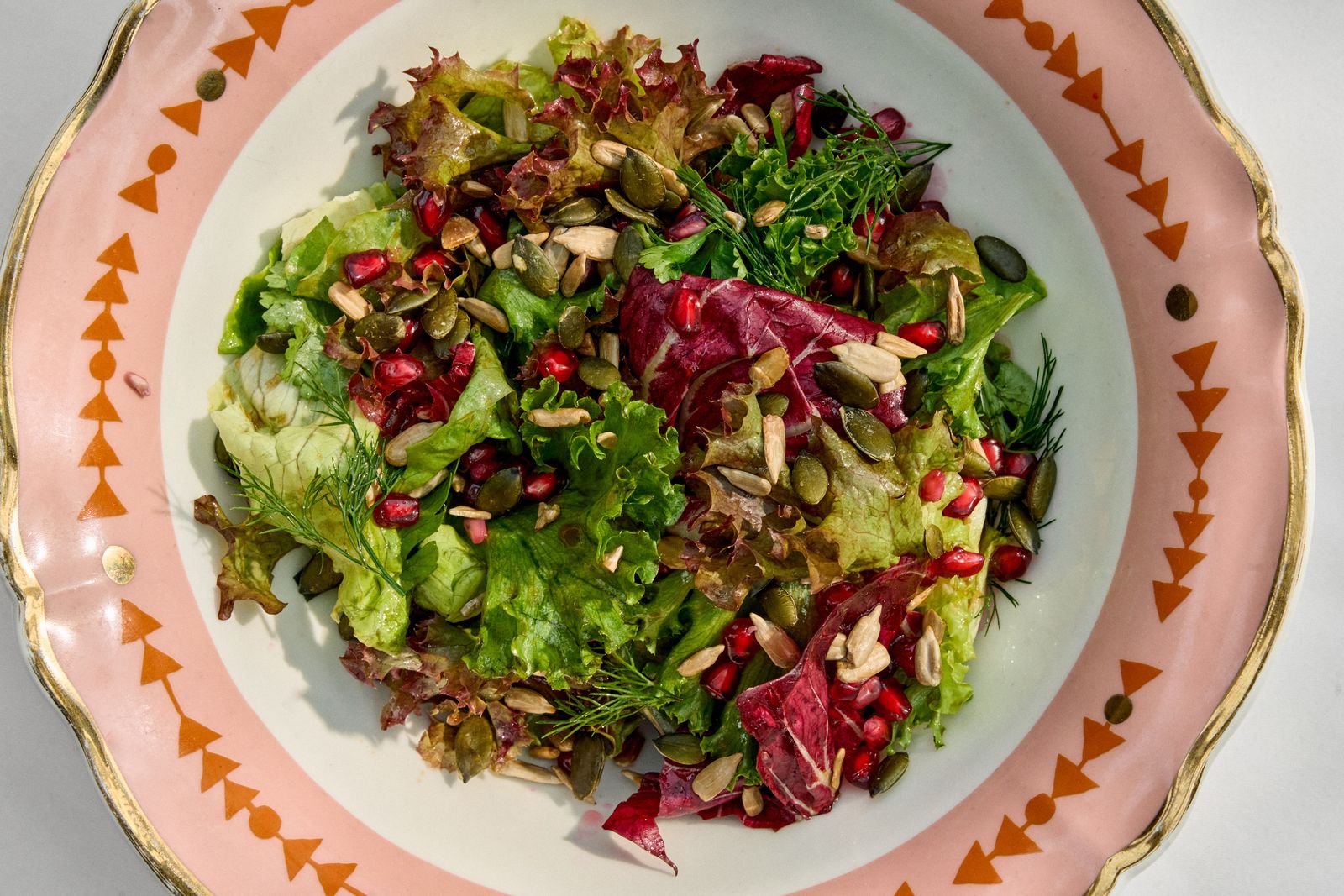 Green salad with pomegranate at ETNA