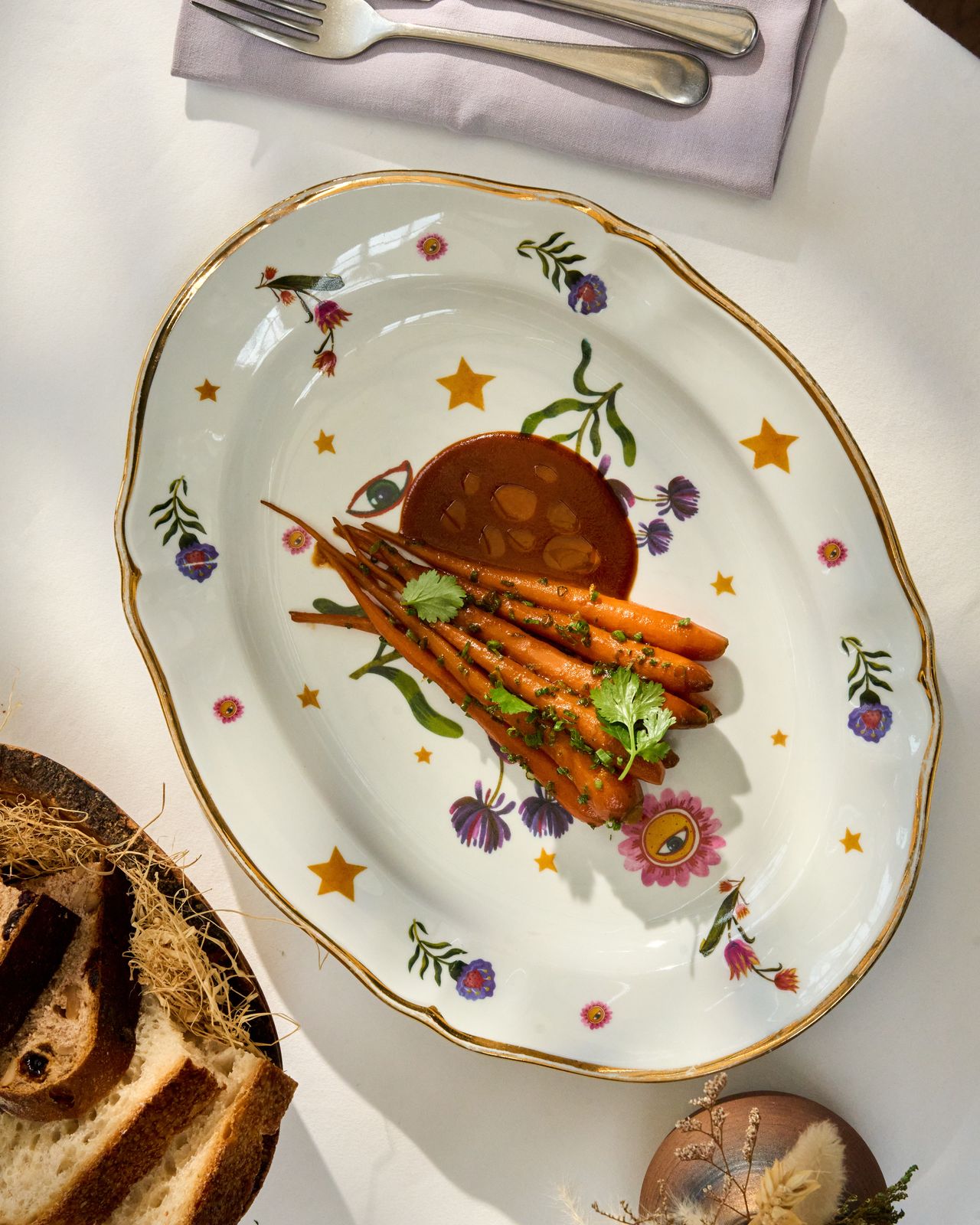 Main course on the flower plate at ETNA
