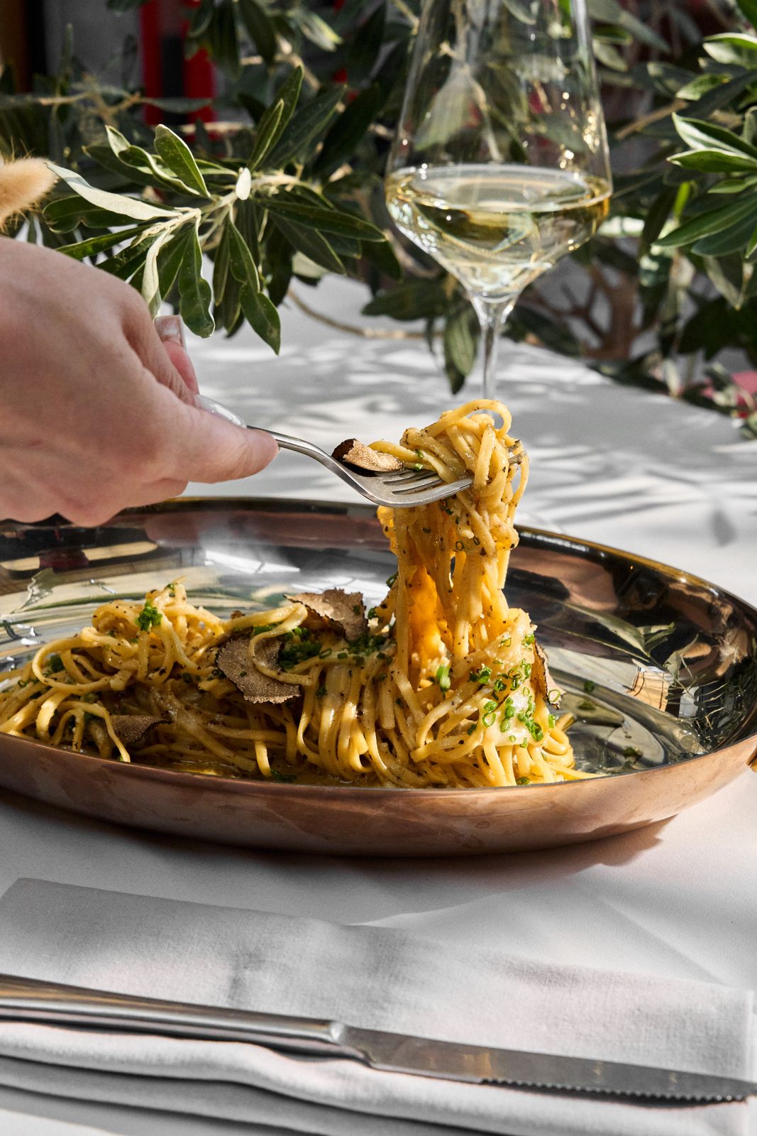 Pasta from the copper pan at ETNA