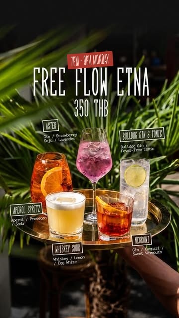 Free Flow at ETNA: five signature cocktails for 350 THB