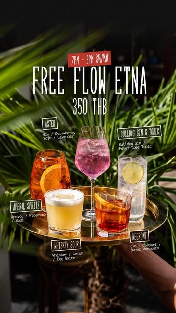 Free Flow at ETNA: five signature cocktails for 350 THB