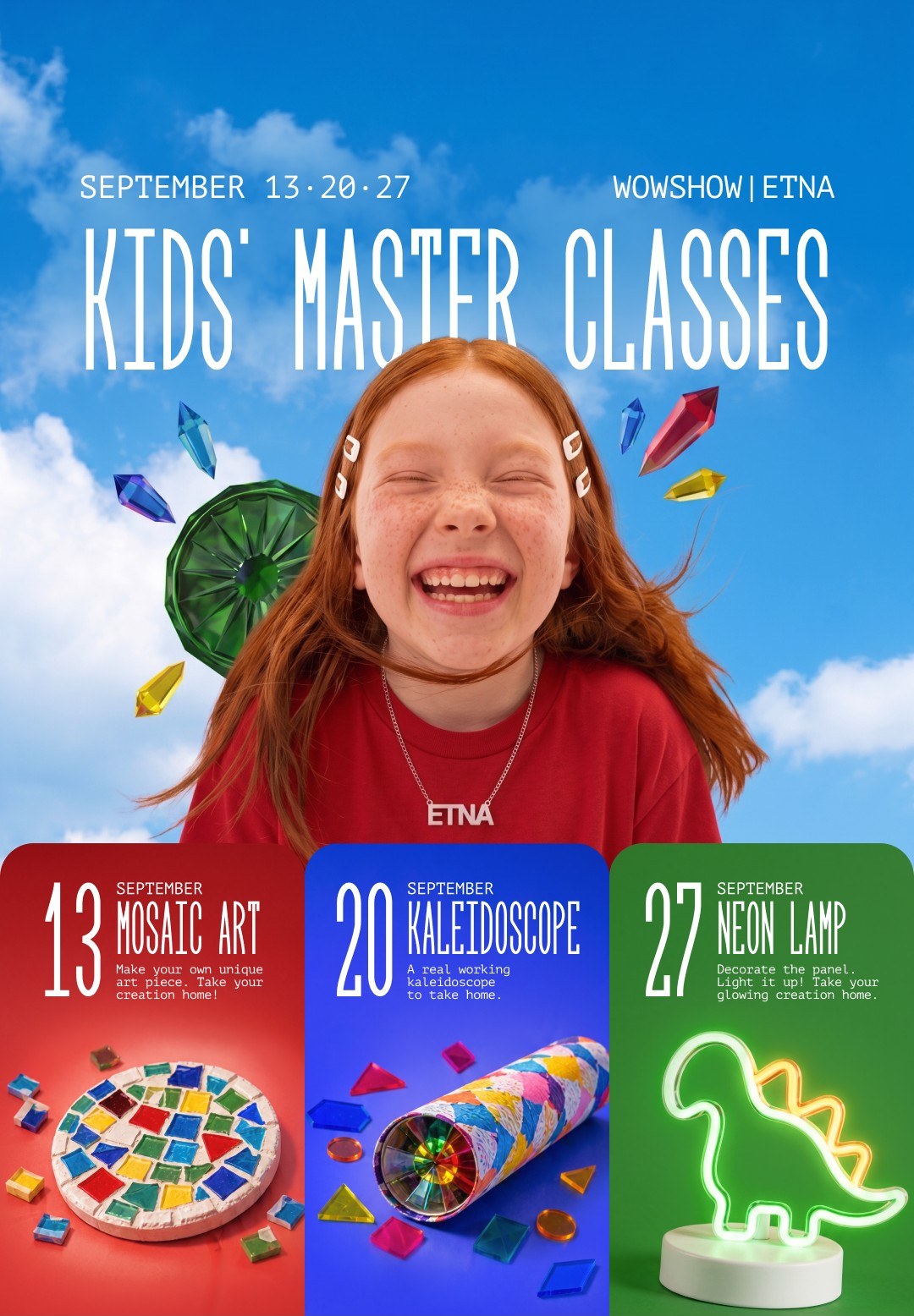 Kids master classes at ETNA on 13, 20 and 27 September