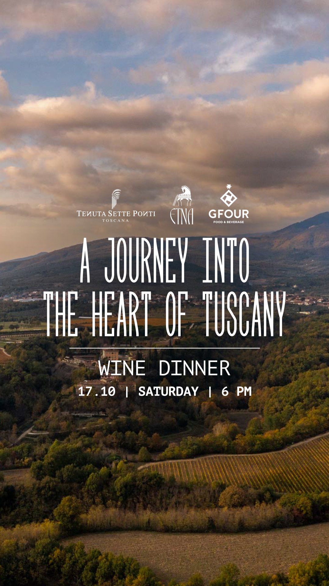 Wine dinner A Journey into the Heart of Tuscany with Tenuta Sette Ponti at ETNA, 17 October