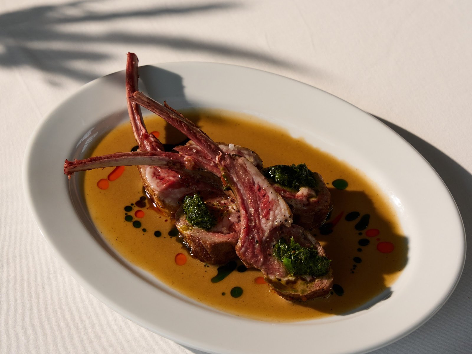 Lamb rack with miso mustard sauce at ETNA